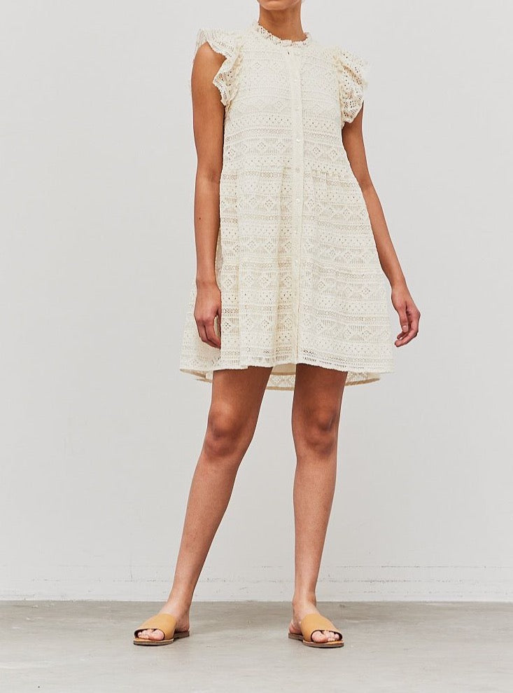 Lace Midi Tiered Dress - BTK COLLECTION