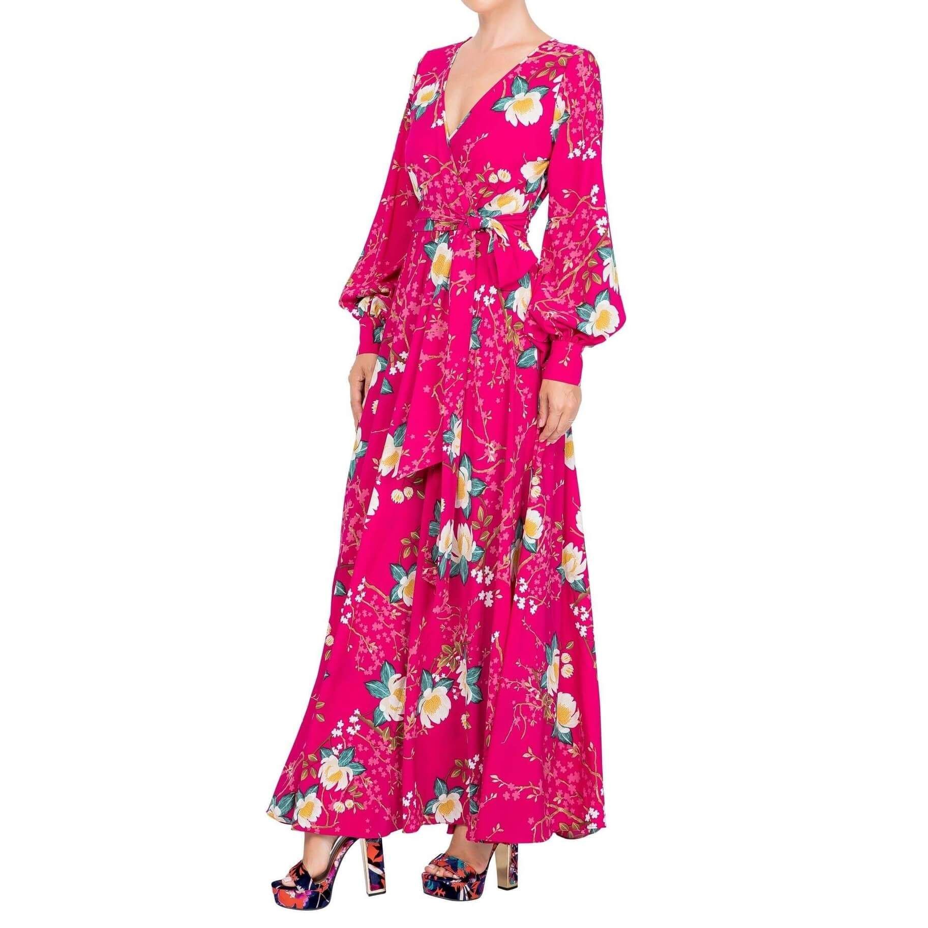 LilyPad Maxi Dress - Lotus Cranberry - BTK COLLECTION