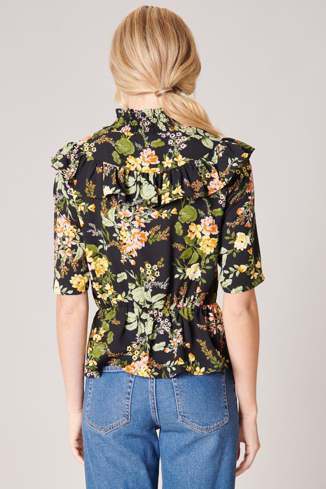 Night Bloom Ruffle Blouse - BTK COLLECTION