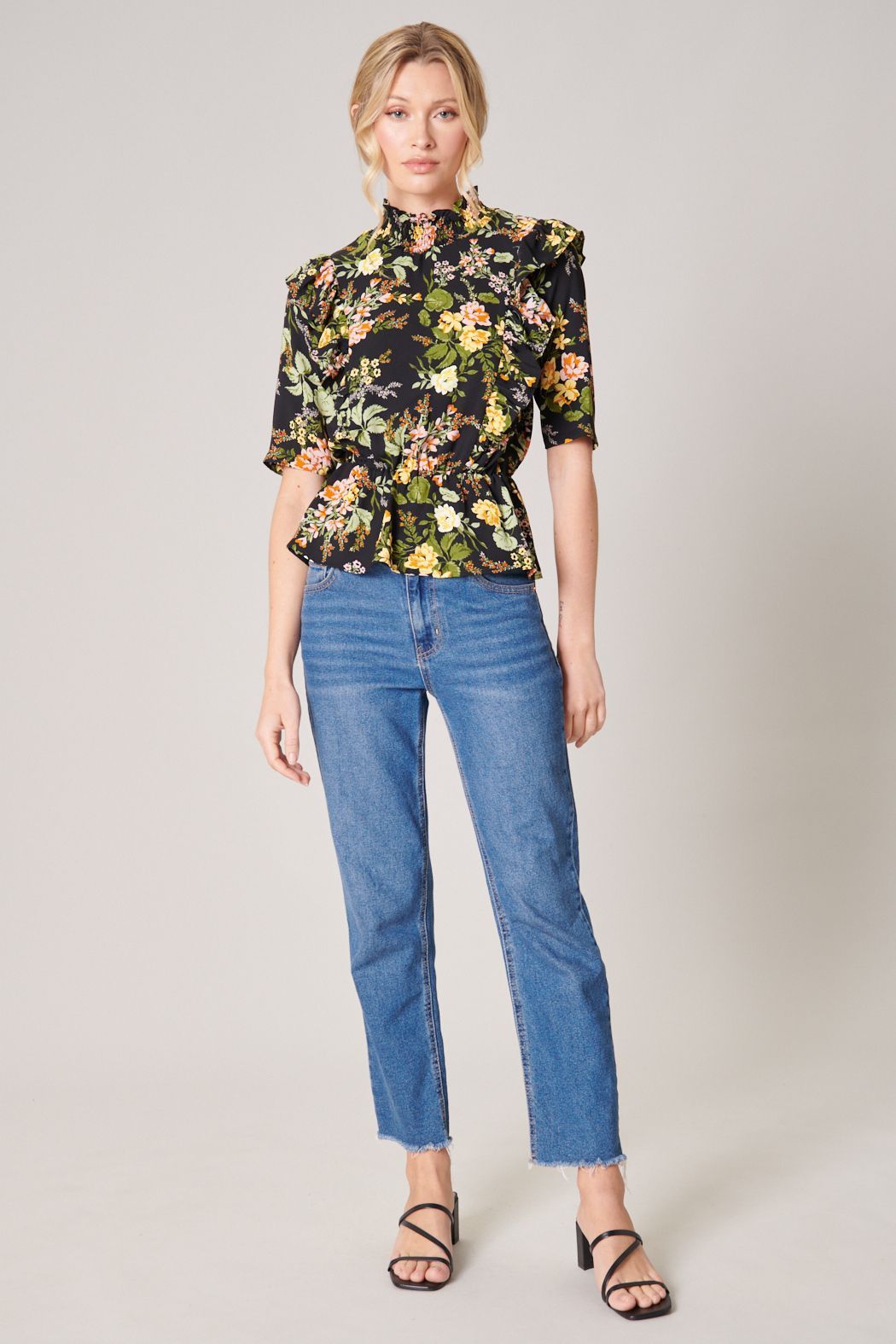 Night Bloom Ruffle Blouse - BTK COLLECTION