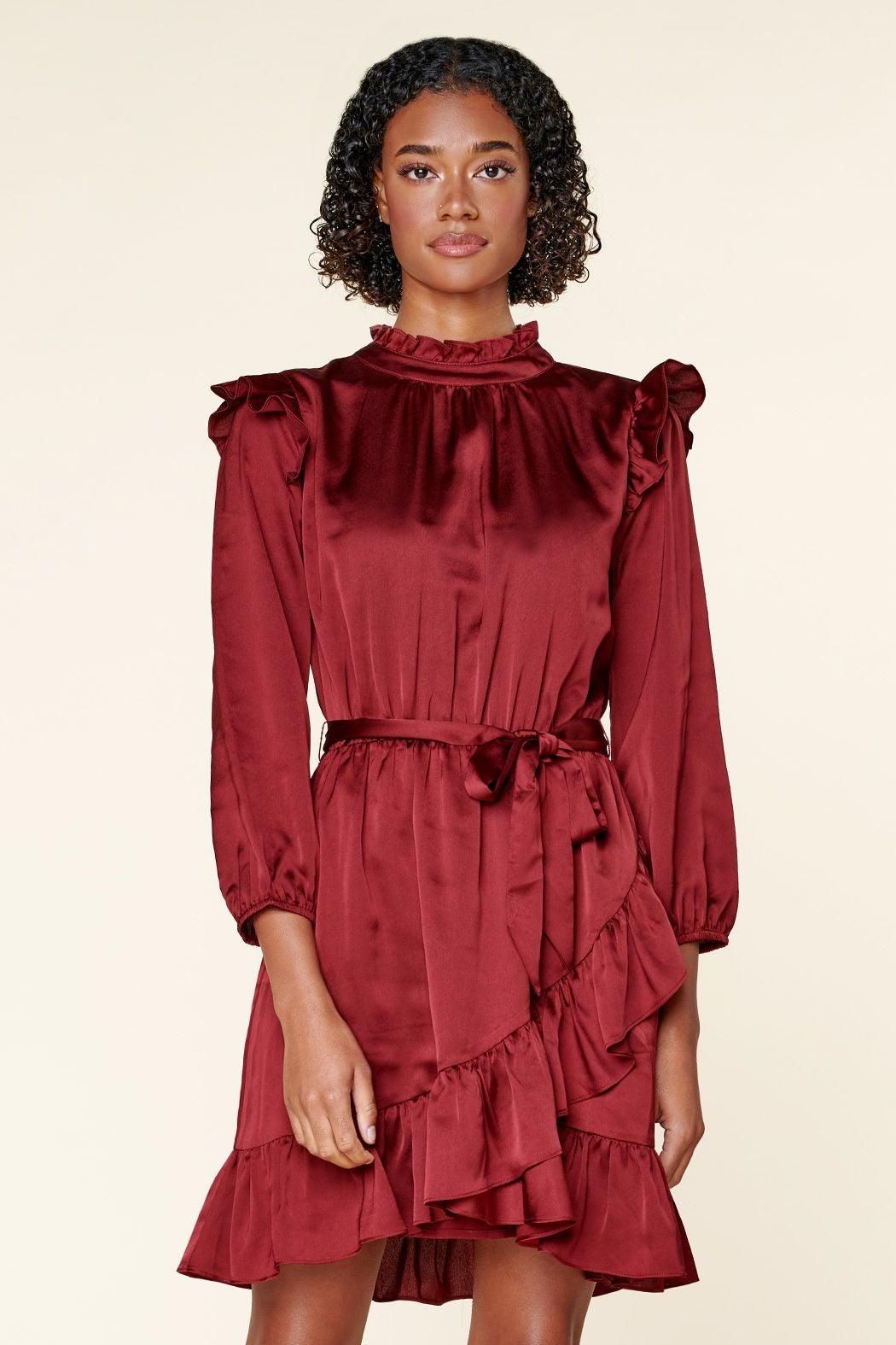 One and Only Asymmetrical Flounce Mini Dress - BTK COLLECTIONS