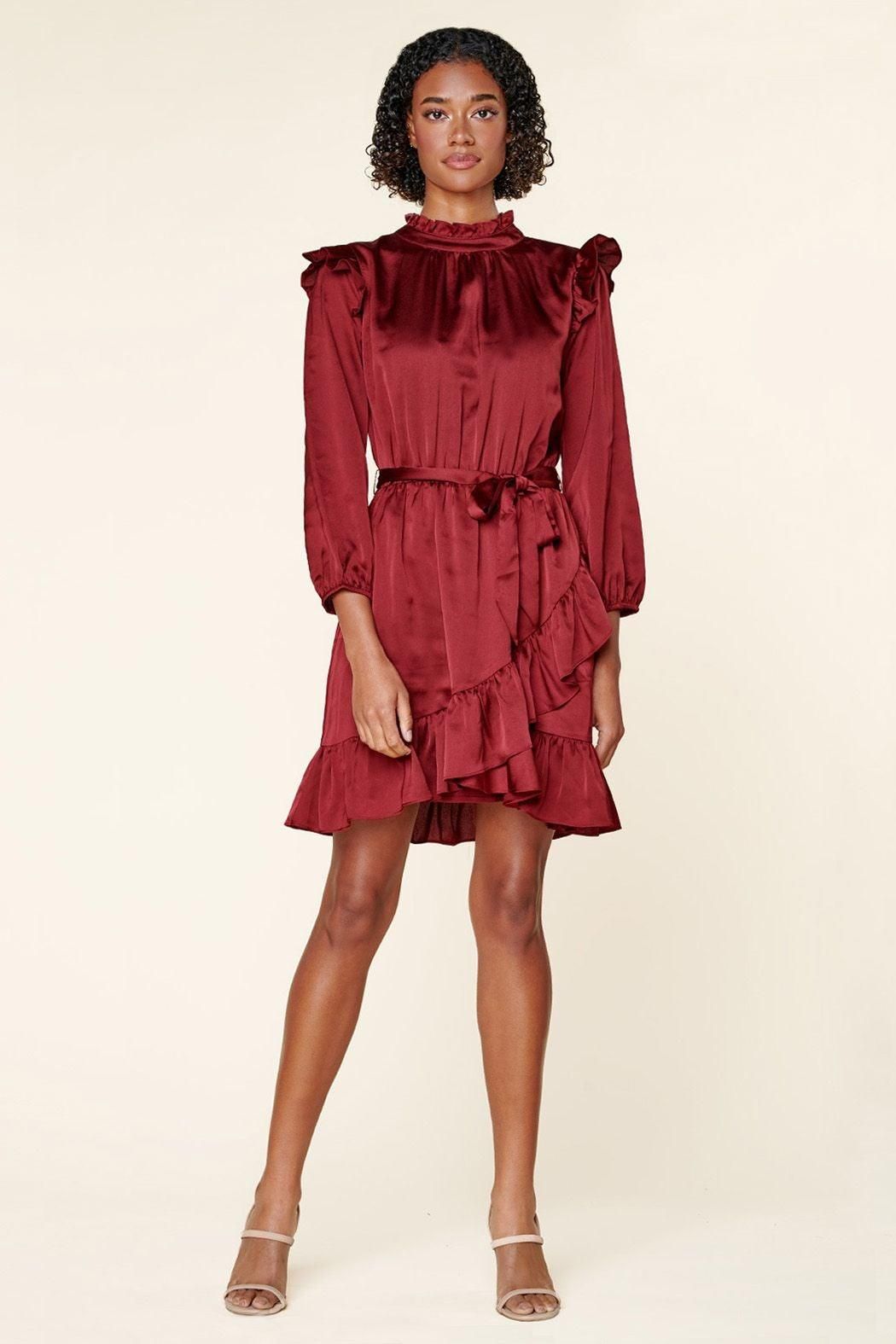 One and Only Asymmetrical Flounce Mini Dress - BTK COLLECTIONS
