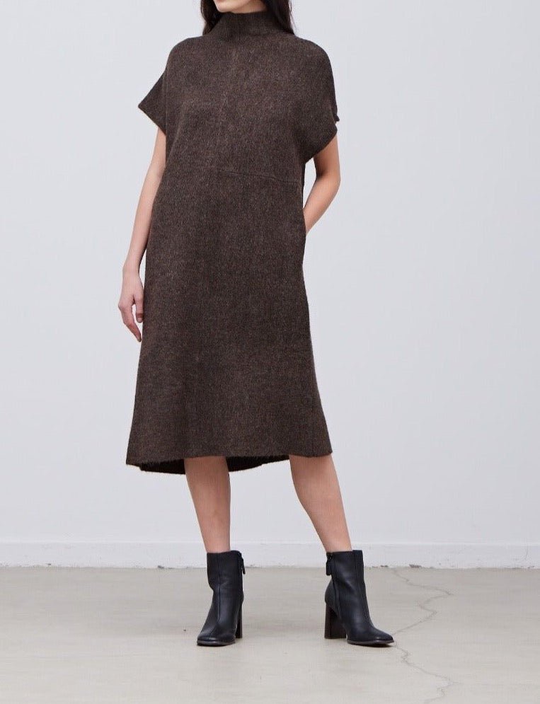 Oversize High Neck Sweater Dress - BTK COLLECTIONS