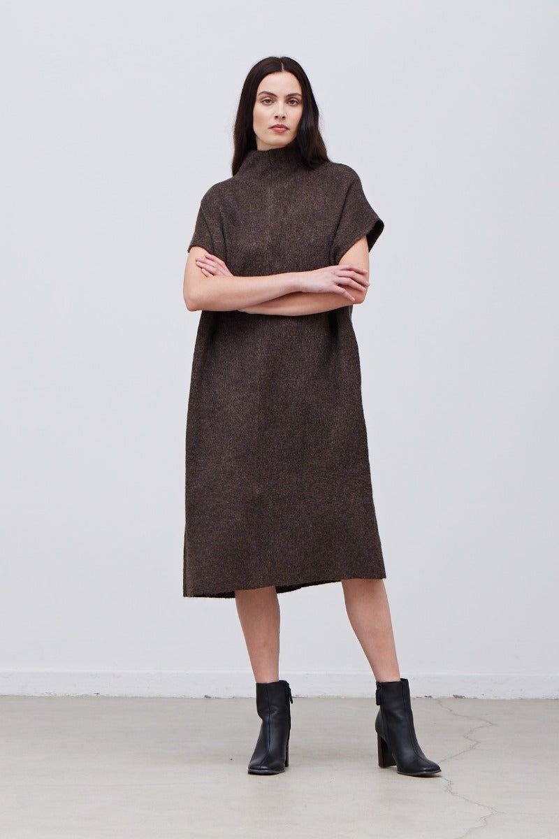 Oversize High Neck Sweater Dress - BTK COLLECTION