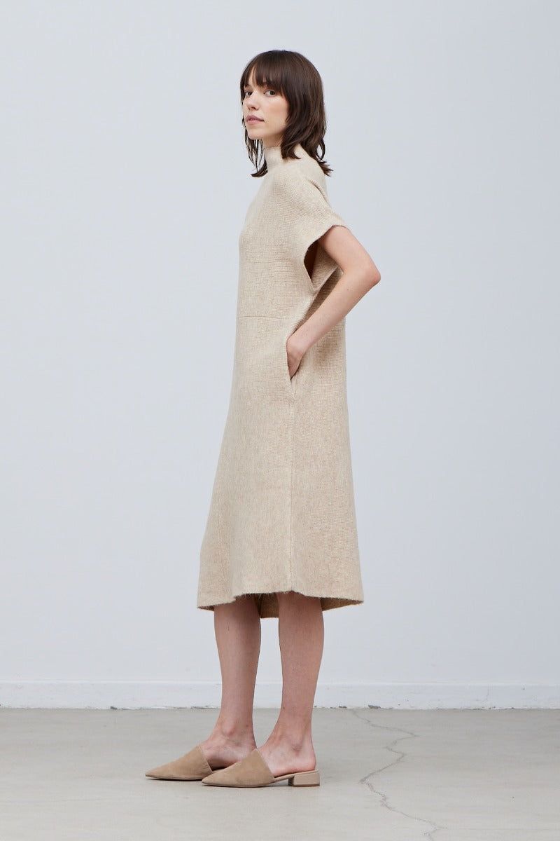 Oversize High Neck Sweater Dress - BTK COLLECTION