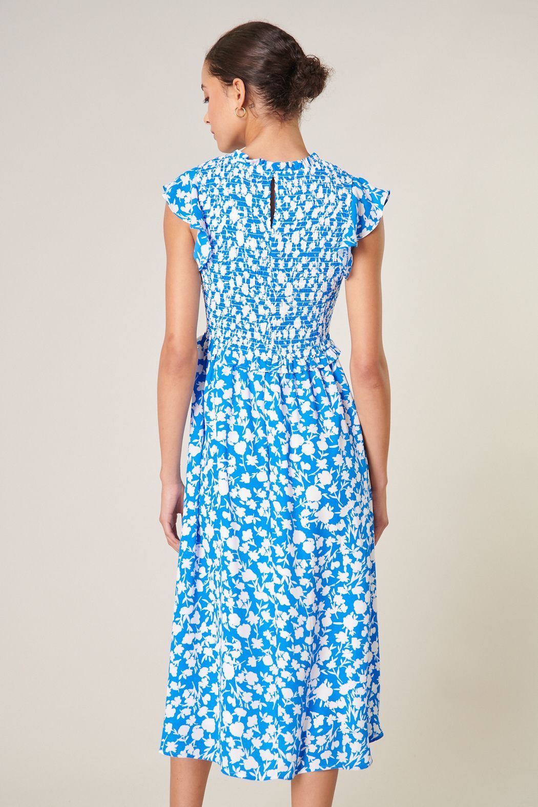 Palmas Smocked Midi Dress - BTK COLLECTION