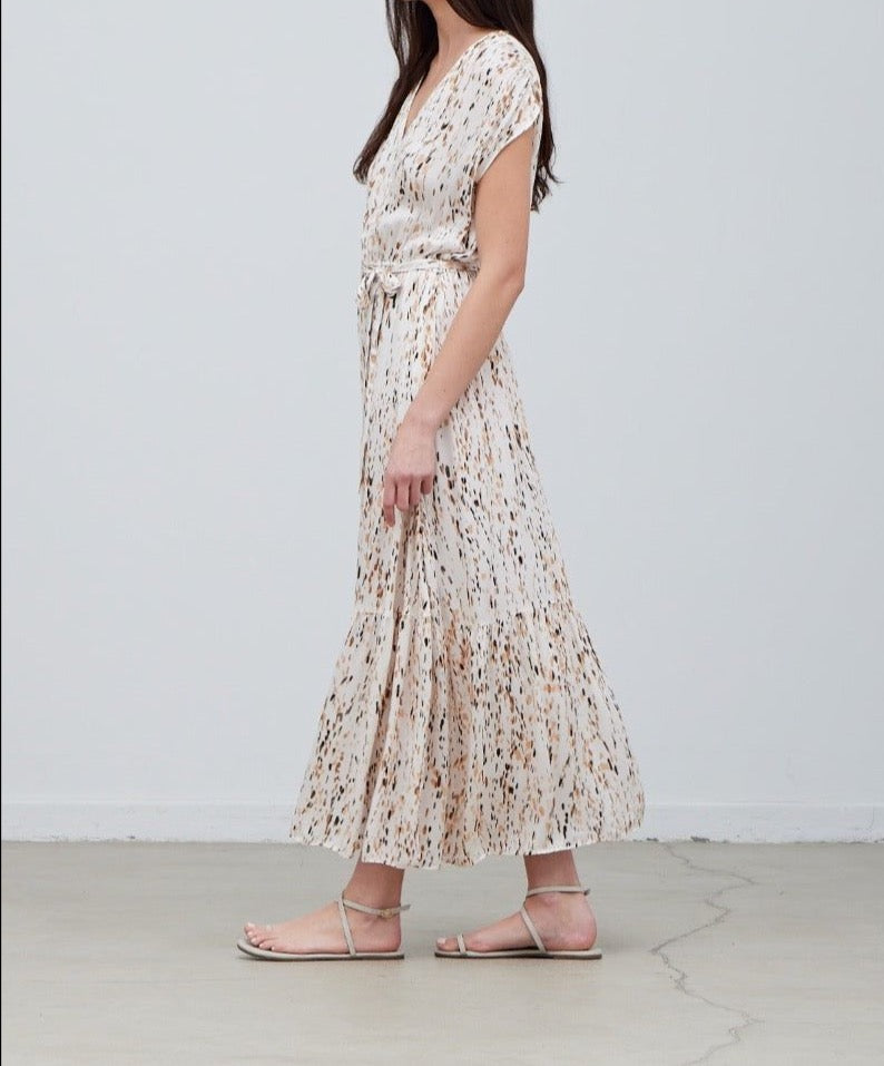 Printed Tiered Maxi Dress - BTK COLLECTION