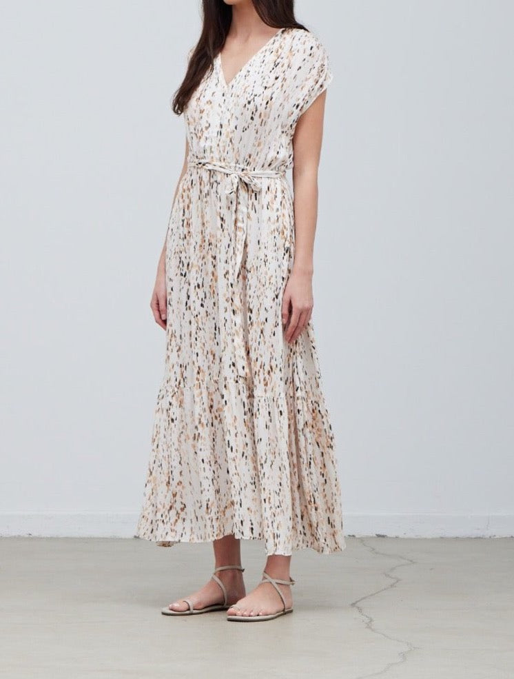 Printed Tiered Maxi Dress - BTK COLLECTION