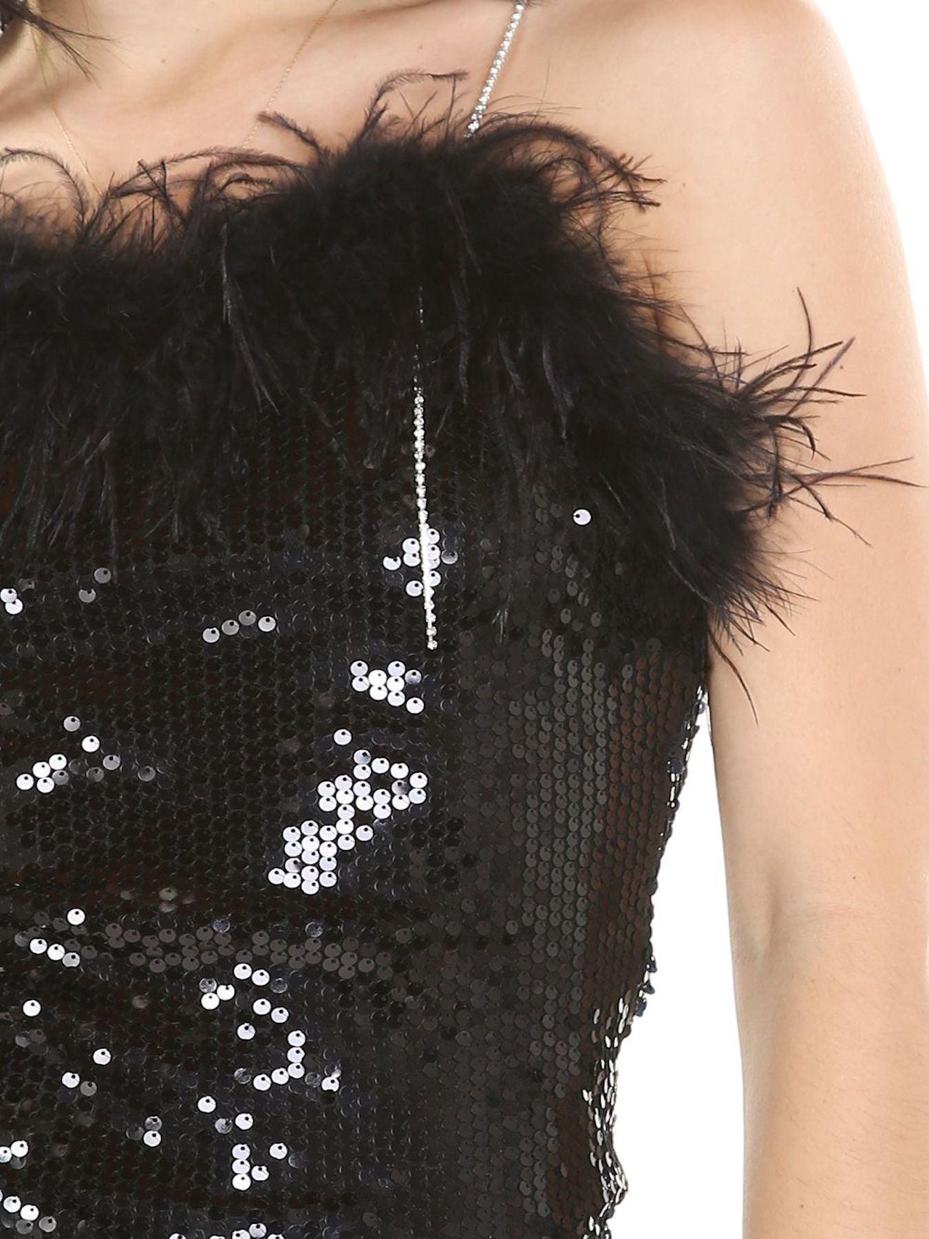 Rhinestones Strap Sequin Mini Dress - BTK COLLECTION