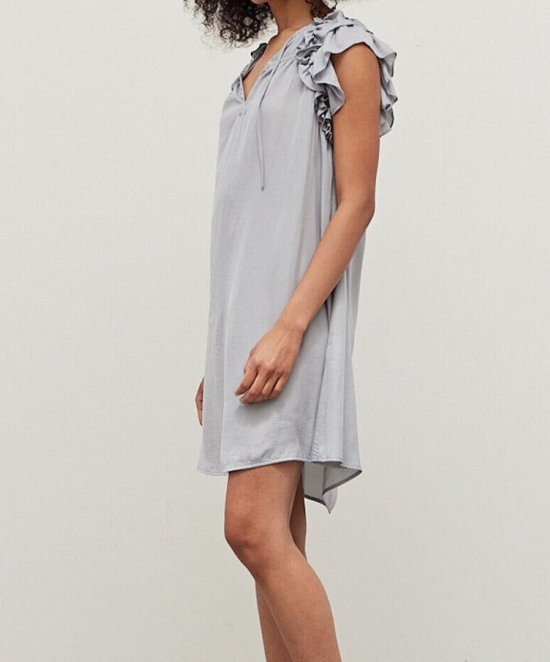 Ruffle Shoulder Mini Dress - BTK COLLECTION