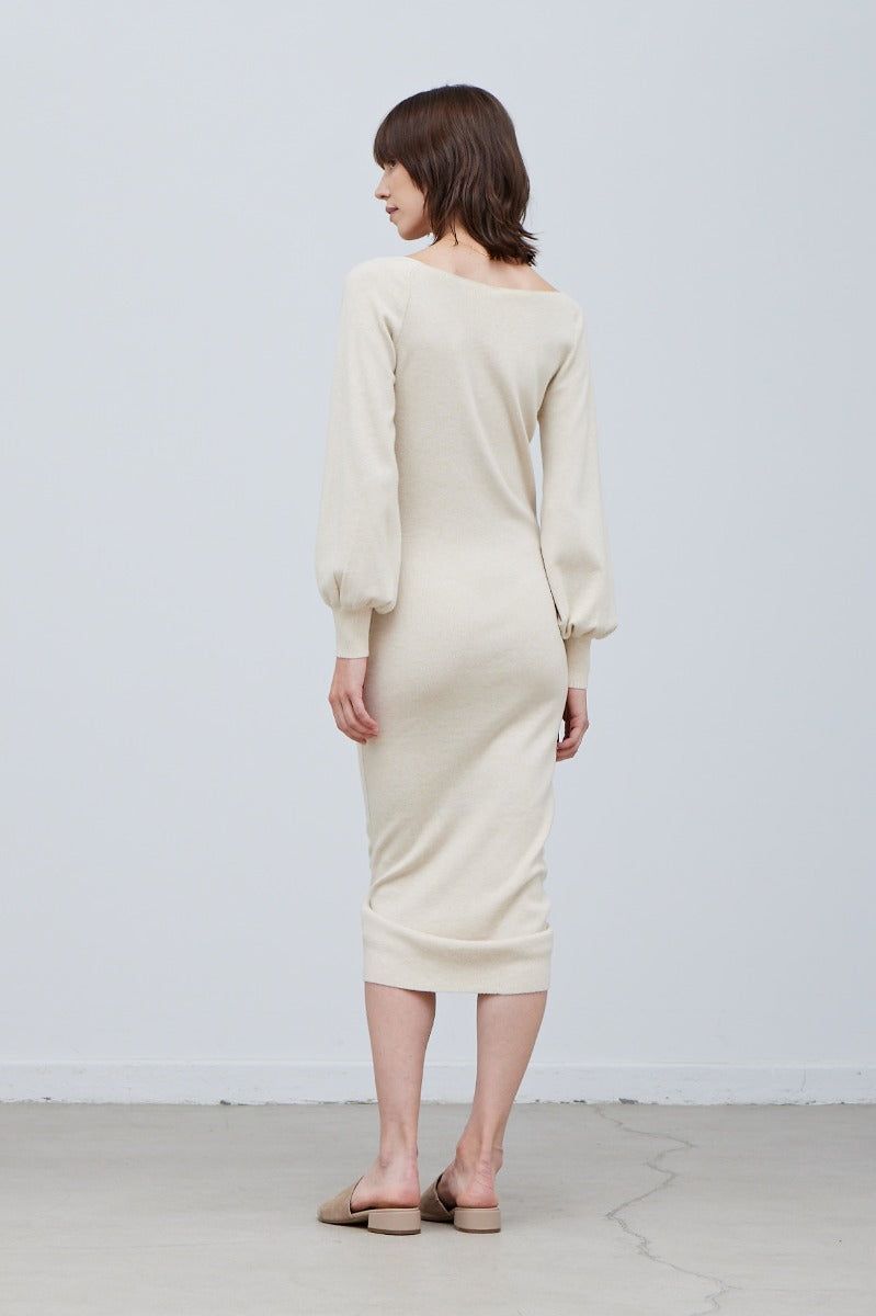 Shirred Sweater Midi Dress - BTK COLLECTION