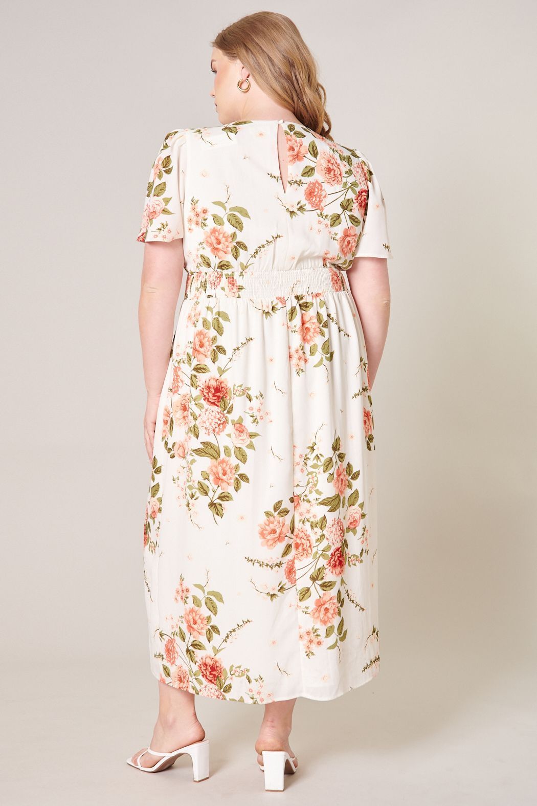 Sweet on You Bloom Midi Dress Curve - BTK COLLECTION